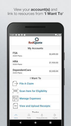 Android application RedQuote HRA screenshort