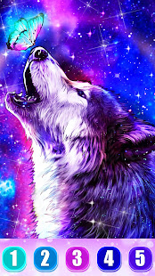Wolf Paint by number Offline
