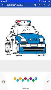 Police car coloring book
