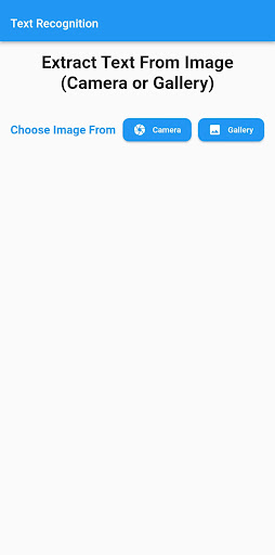 Android application Text Recognition screenshort