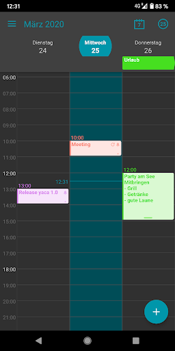 Yaca: Yet another calendar app Screen 3