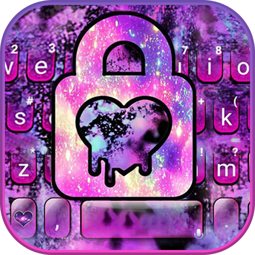 Galaxy Heart Lock Love Theme logo