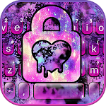 Cover Image of Download Galaxy Heart Lock Love Keyboar  APK