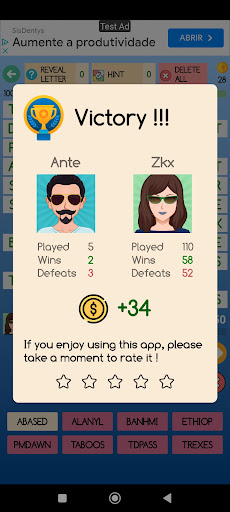 Android application CC: Fill in crossword puzzles screenshort