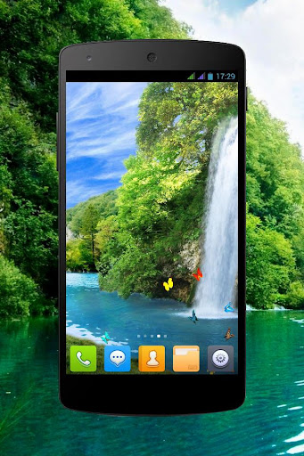 Android application Forest Waterfall Wallpaper screenshort