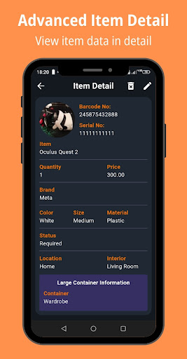 Home/Warehouse Inventory Mgmt Screen 2