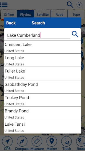 Lake Cumberland Offline Charts Screen 2