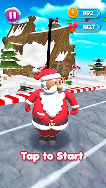#1. Santa Runner Infinite Run Game (Android) By: DeduToons