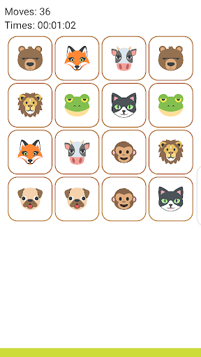 Android application Jeux de mémoire screenshort