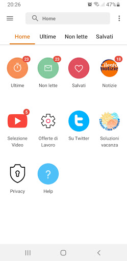 Android application Cilento Notizie screenshort