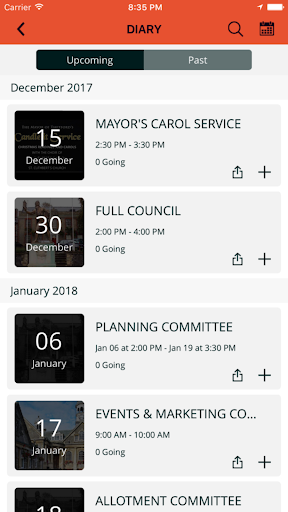 Thetford Town Council Screen 2