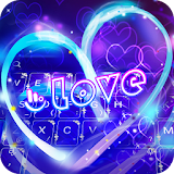 Neon Heart Keyboard Theme icon