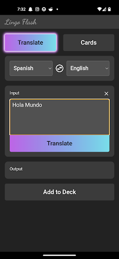 Android application Lingo Flash screenshort