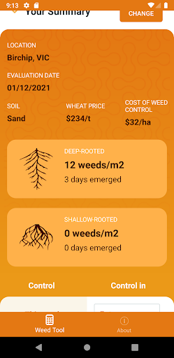 Summer Weed Tool Screen 2
