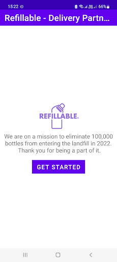 Android application Refillable - Delivery Partner screenshort