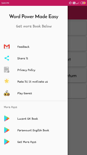 Android application Word Power Made Easy screenshort