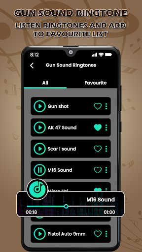 Gun Sound Ringtones Screen 2