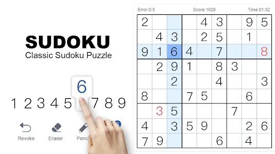 Sudoku-Zahlenrätselspiel
