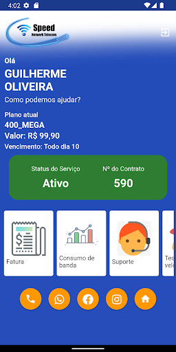 Speed Network Telecom Screen 2