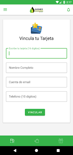 Gasher App Screen 2