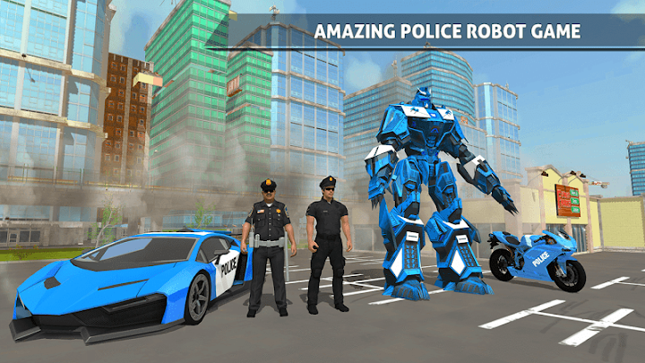 Police Robot Car Transporter APK