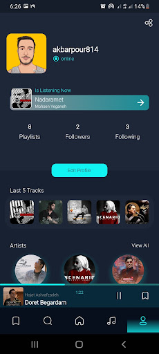 Android application Ahanghaa screenshort
