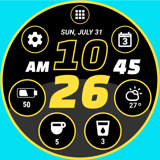 Digi Watch Face (by HuskyDEV) Laai af op Windows