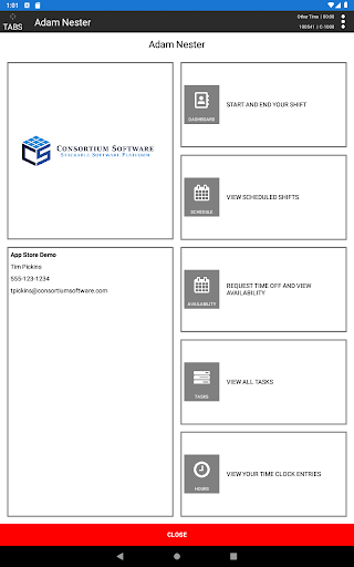 TABS Kiosk Screen 2