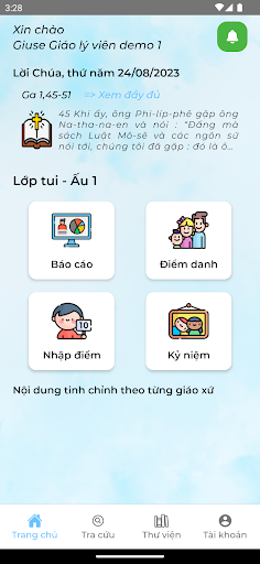 Android application Trợ lý TNTT screenshort