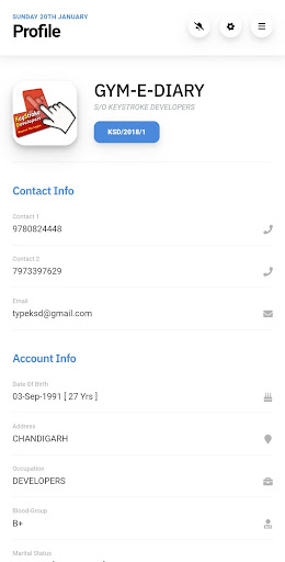 GYMeDIARY - Member App Screen 3
