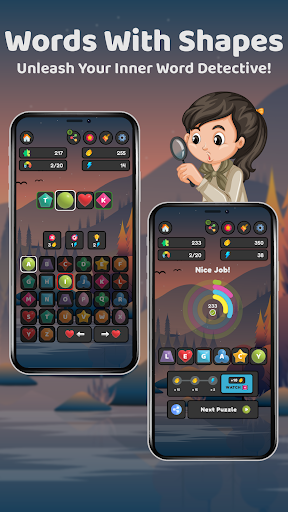 Android application Words With Shapes - Word Game screenshort