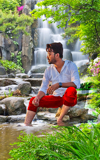 Water photo editor waterfall