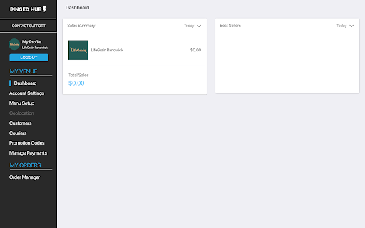 Pinged Hub Screen 2