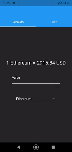 Bitcoin calculator Screen 3