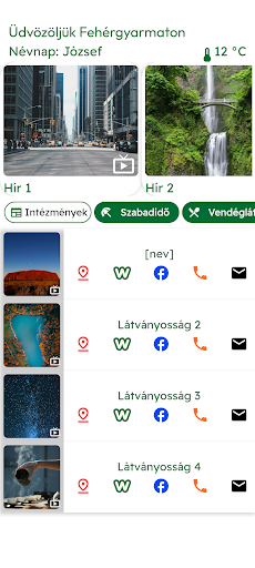 Fehérgyarmati Info Screen 2