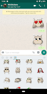Adesivos Owl para WhatsApp