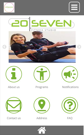 Android application 20 Seven Fitness Studio screenshort