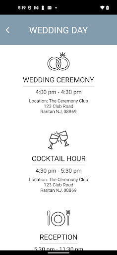 Toastly - Wedding App Screen 3