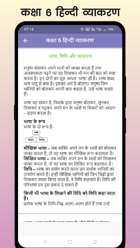 Class 6 Hindi Grammar Screen 2