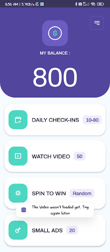 Android application Infinity Mega Spin screenshort