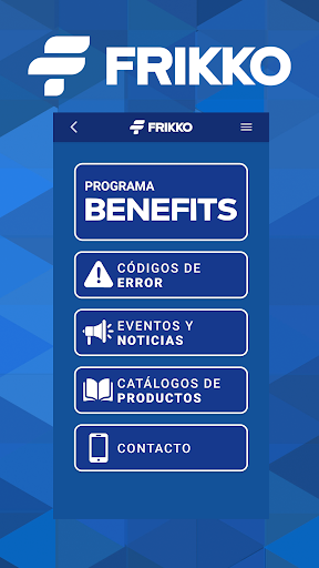 Android application Frikko Técnicos screenshort