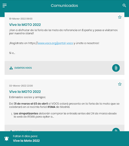 VOCS en marcha Screen 2