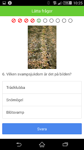 Android application VäxtodlingsQuiz screenshort