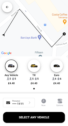 TOA Taxis Birmingham Screen 3