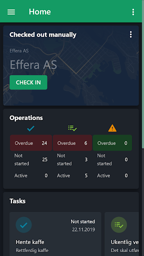 Android application Effera Insight screenshort