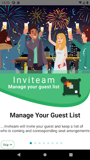 Android application Inviteam screenshort