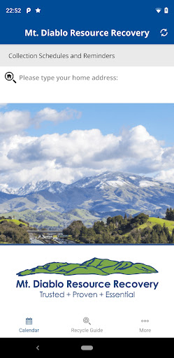 Android application Mt. Diablo Resource Recovery screenshort
