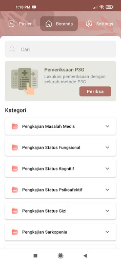 ASLI - Aplikasi SMART Lansia I Screen 2