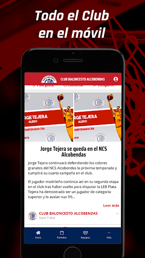 Android application Club Baloncesto Alcobendas screenshort