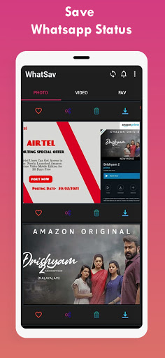 Android application WeSav - Status Downloader screenshort